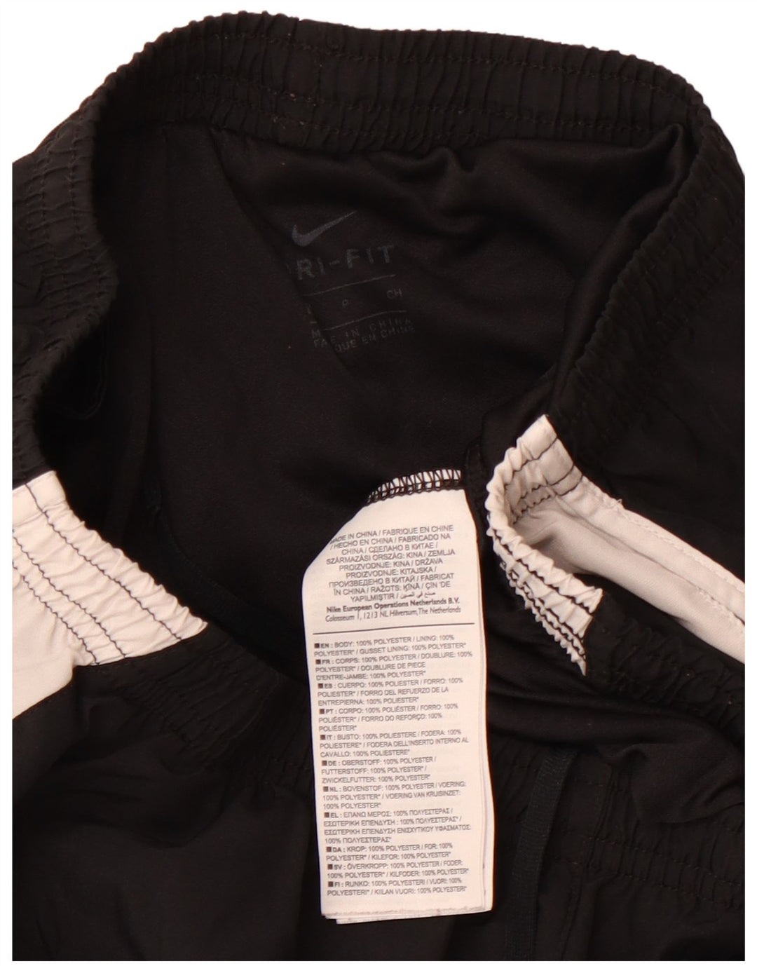 NIKE Pantalones cortos deportivos Dri Fit para mujer UK 8 Small Negro Colorblock Poliéster