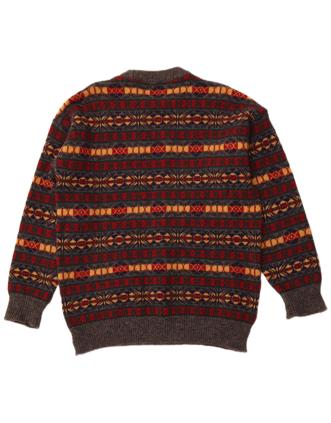 CALLE. BERNARD Jersey de cuello redondo para hombre, talla grande, multicolor, Fair Isle