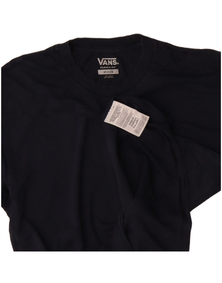 VANS Hombre Classic Fit Camiseta Top Medium Azul Marino Algodón