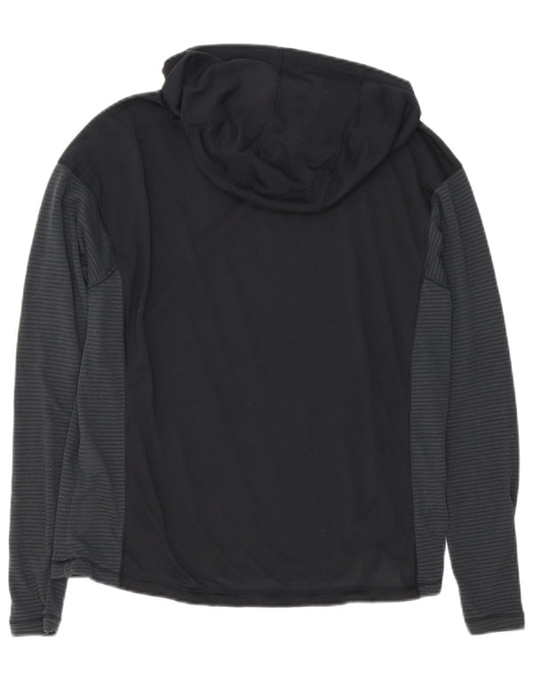 Under Armour Camiseta con capucha Heat Gear para mujer, manga larga, talla S, color negro