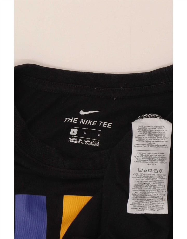 Nike - Camiseta gráfica para hombre, talla grande, algodón negro