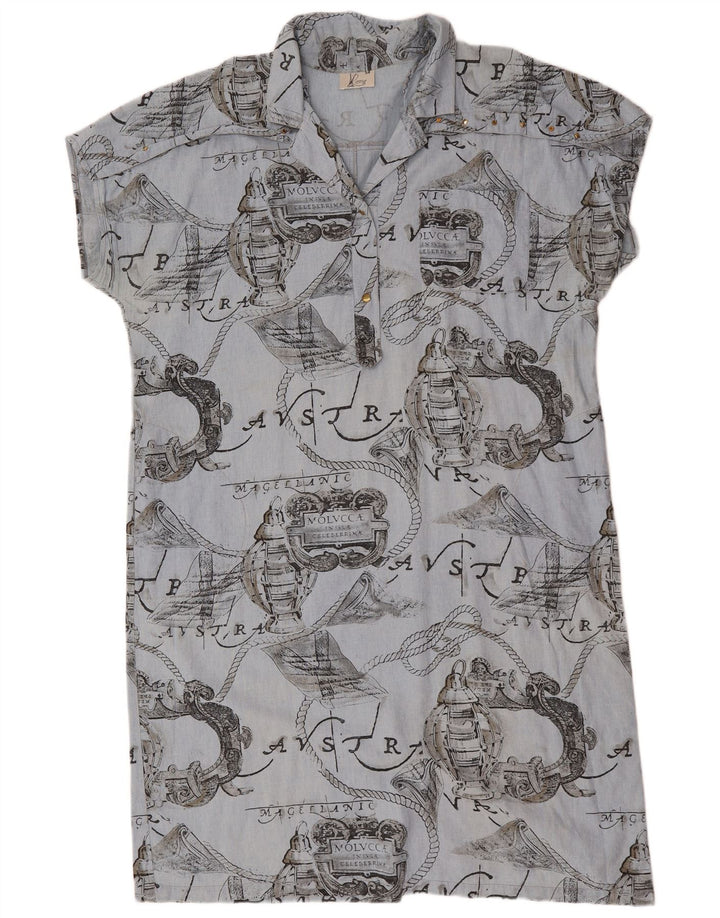 Romy Vestido recto gráfico para mujer IT 54 3XL Azul