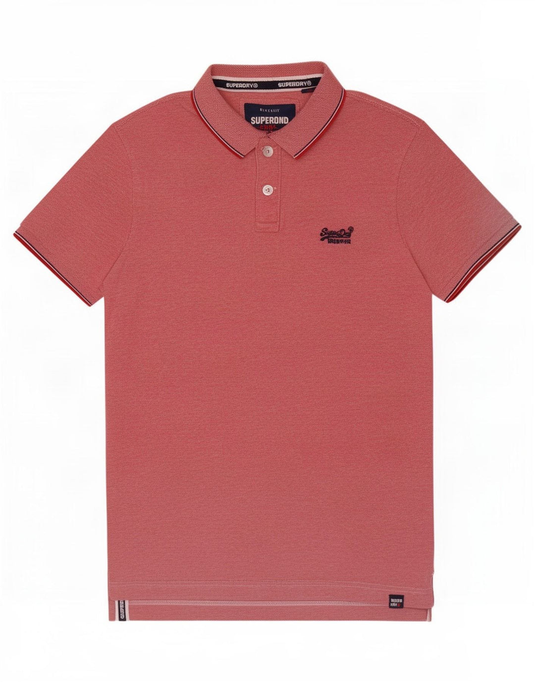 Superdry Polo De Algodón Rosa Medio Para Hombre