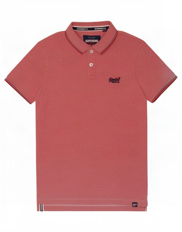Superdry Polo De Algodón Rosa Medio Para Hombre