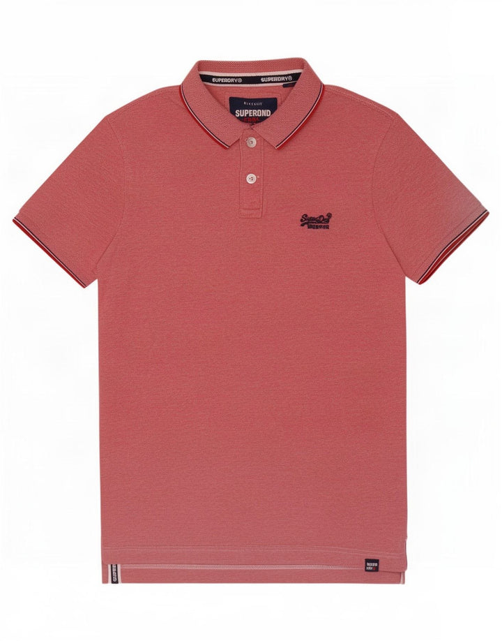Superdry Polo De Algodón Rosa Medio Para Hombre