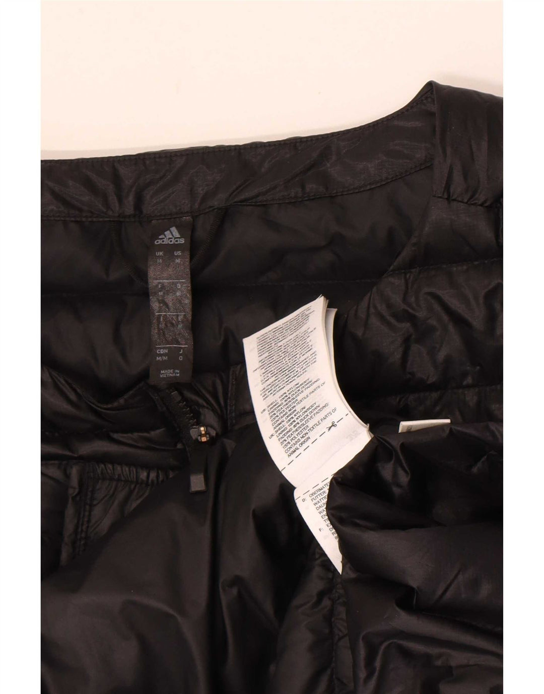 Adidas Chaqueta acolchada para hombre UK 38 Medium Black Nylon