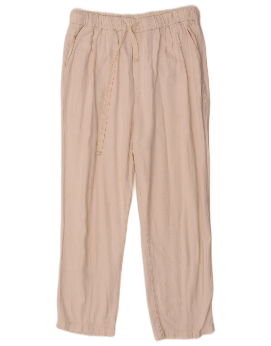 Zara Mujer Pantalones Cortos Pegged Pequeños W26 L23 Beige