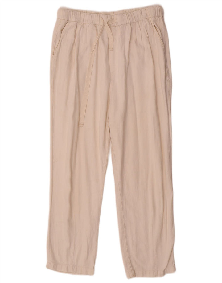 Zara Mujer Pantalones Cortos Pegged Pequeños W26 L23 Beige