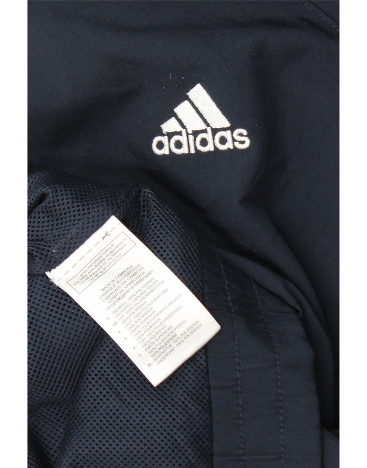 Adidas - Chaqueta de chándal con capucha para hombre, talla pequeña, color azul marino