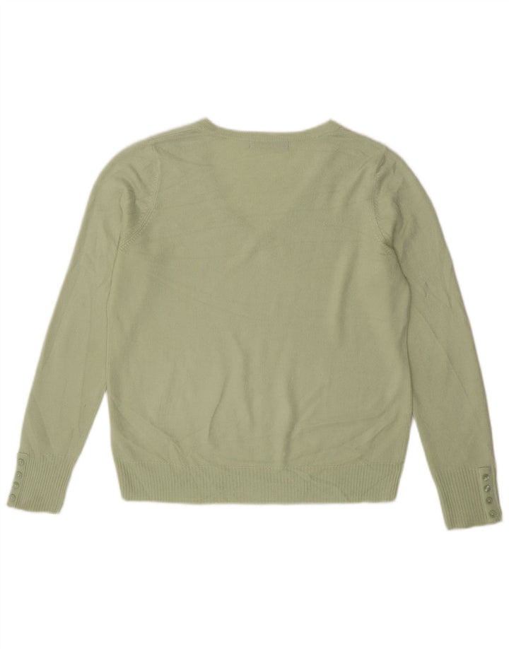 Marks & Spencer Suéter con Cuello en V para Mujer UK 46 Grande Verde