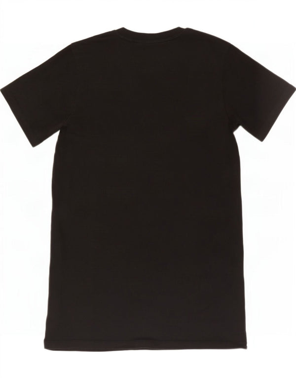 Adidas Vestido de camiseta gráfico para mujer UK 4 XS Algodón negro