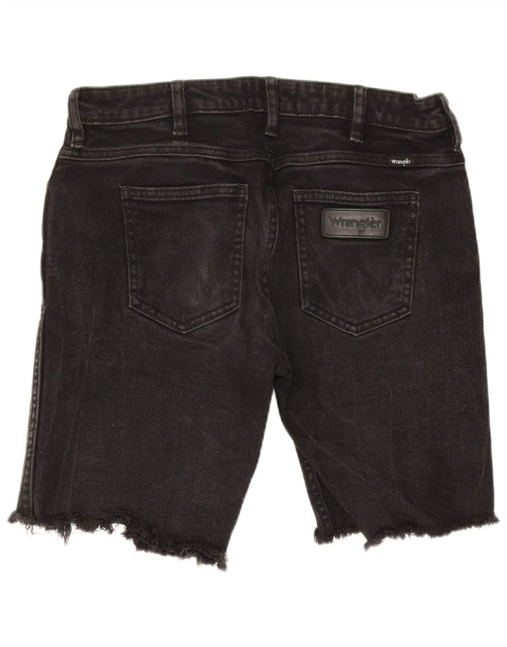 Wrangler Pantalones Cortos De Mezclilla Desgastados Para Mujer W30 Algodón Negro Mediano