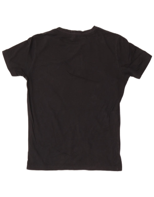 Calvin Klein Jeans Hombre Slim Fit Graphic Camiseta Top Medio Algodón Negro