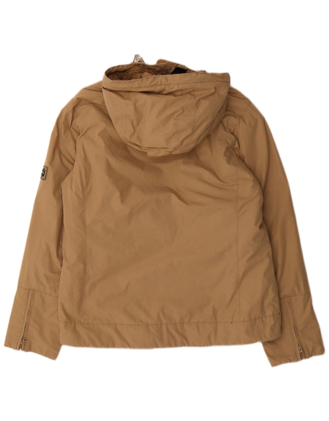 Jack Wolfskin Chaqueta cortavientos con capucha para mujer UK 12 Medium Beige