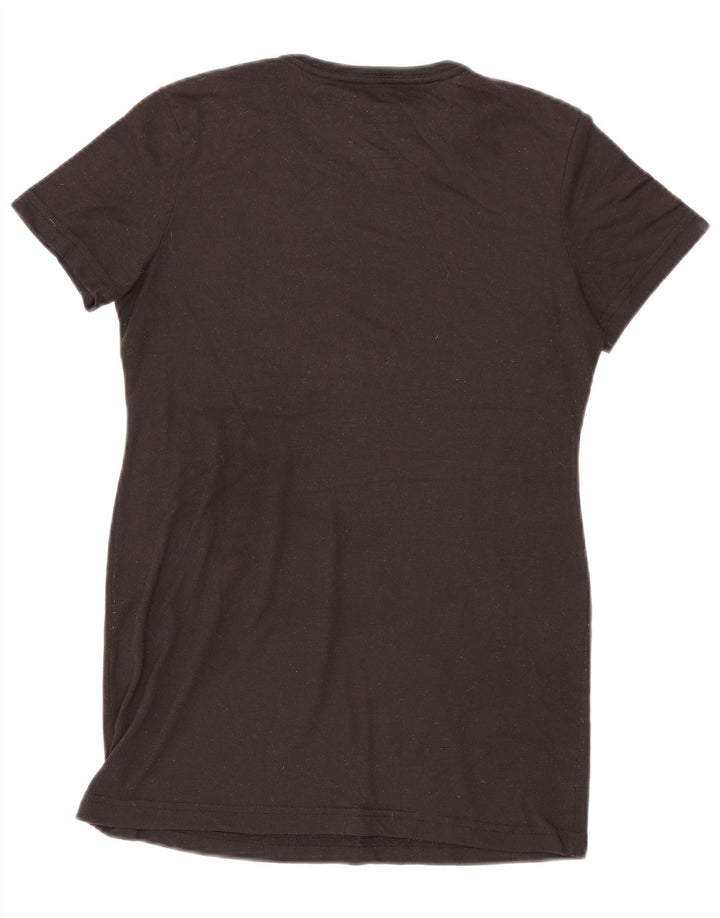 ADIDAS Camiseta gráfica para mujer Top UK 44 Grande Poliéster negro