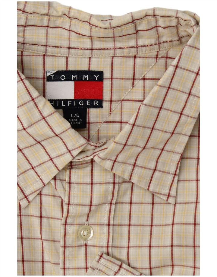 Camisa Tommy Hilfiger Hombre Large Beige Check