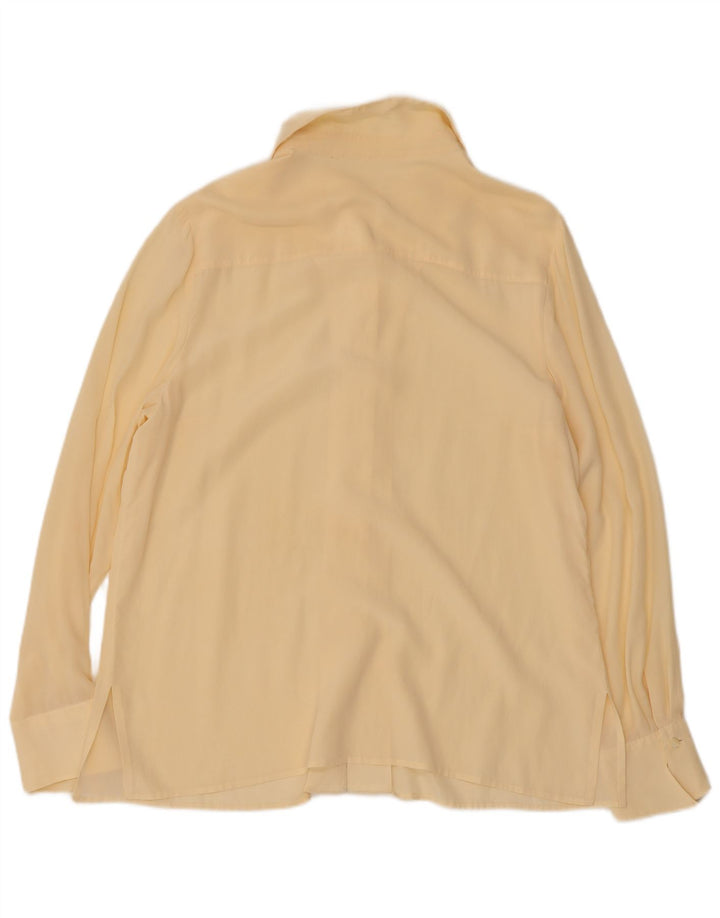 Vintage mujer camisa blusa Reino Unido 16 grande de blanco