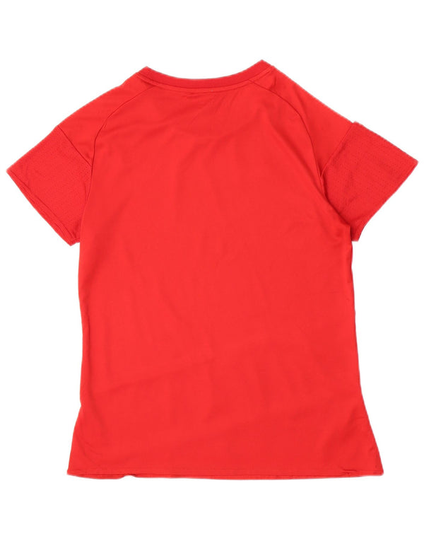 Adidas Camiseta Gráfica Mujer Top UK 12/14 Medium Rojo Poliéster Deportes
