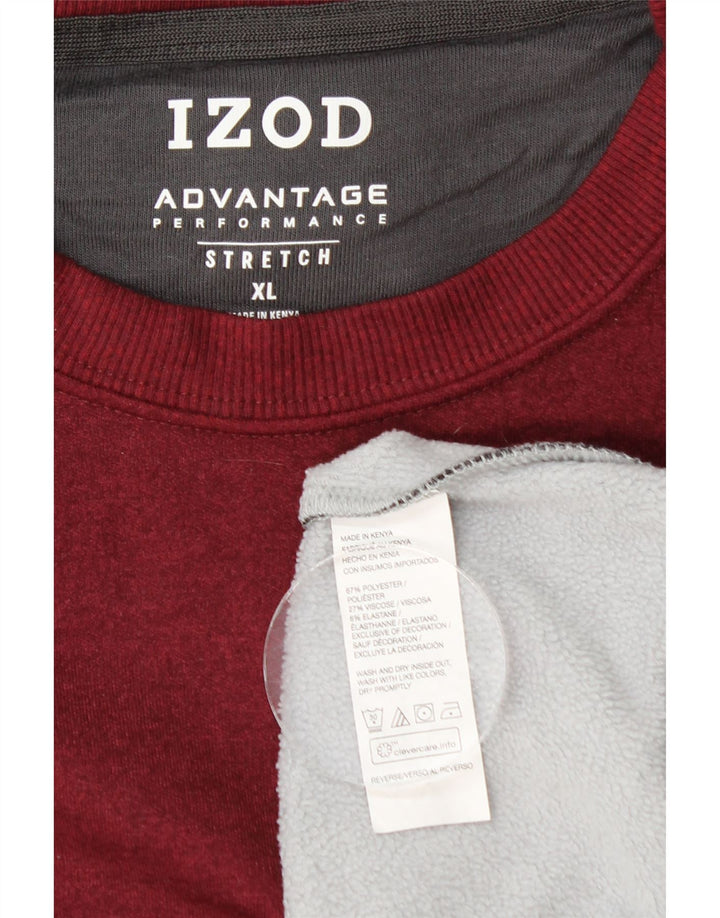 IZOD Hombre Sudadera Jumper XL Gris Colorblock Poliéster