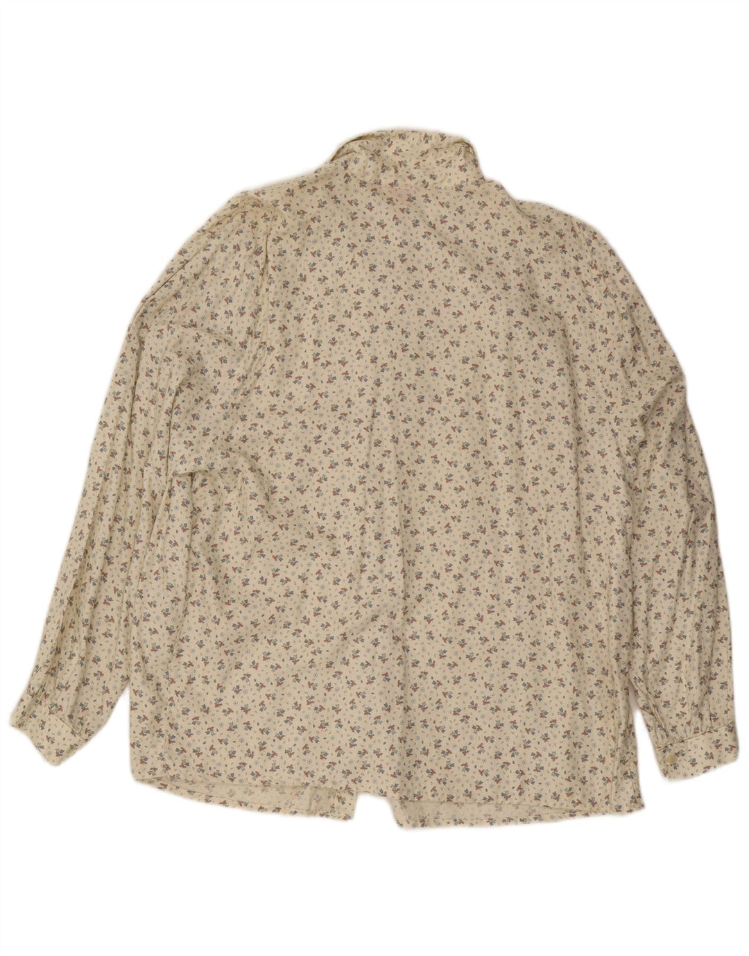 Camisa vintage para mujer IT 54 3XL Off White Floral