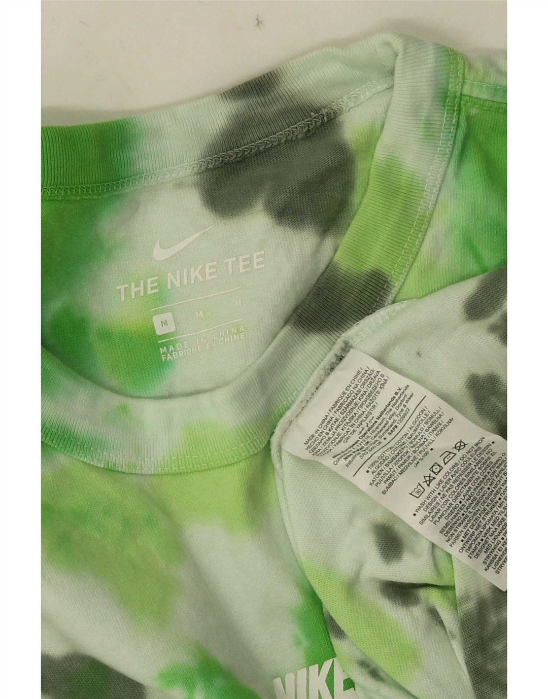 Camiseta Nike Hombre Top Algodón Tie Dye Verde Medio