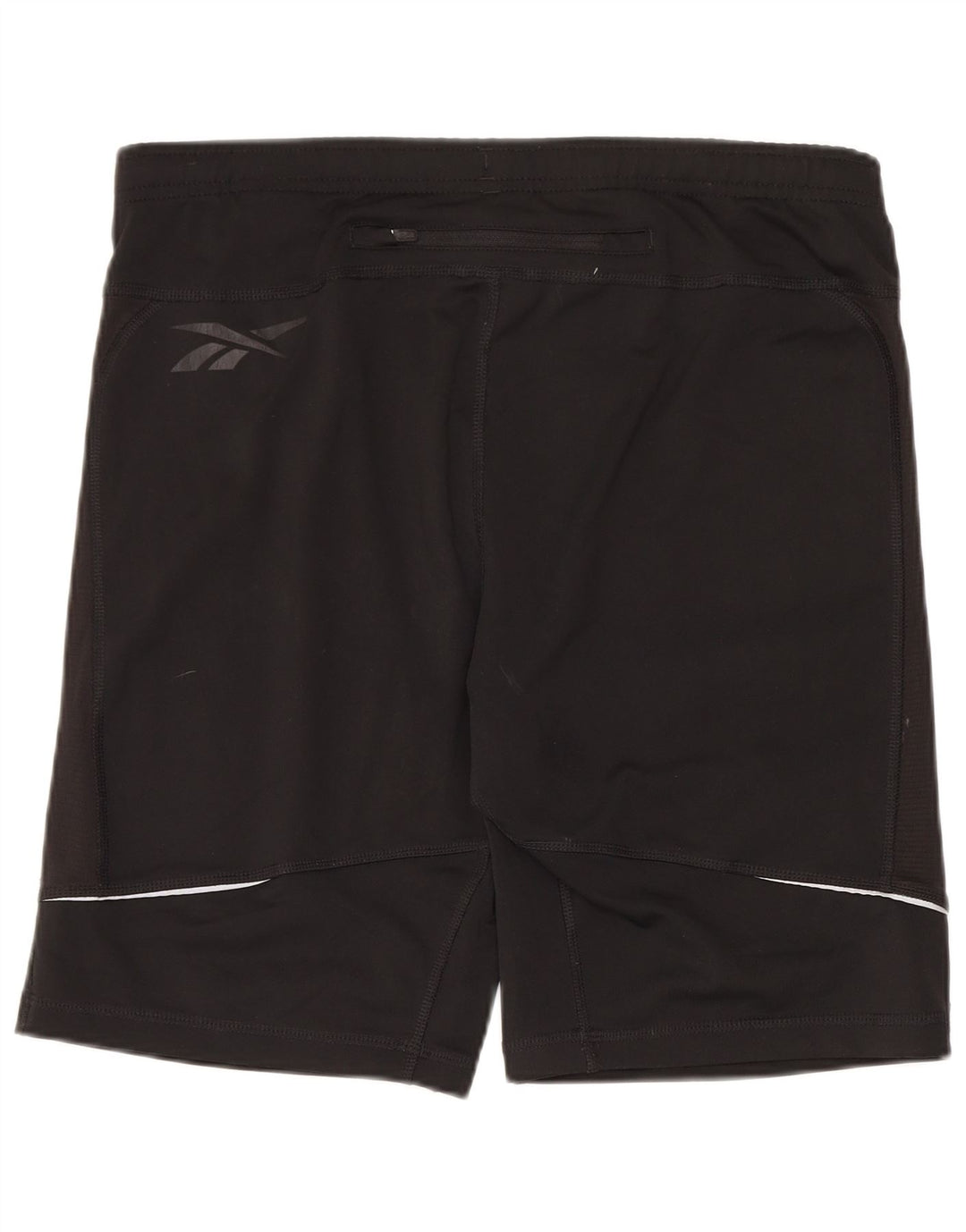 Reebok - Pantalones cortos deportivos para hombre, talla grande, poliéster negro