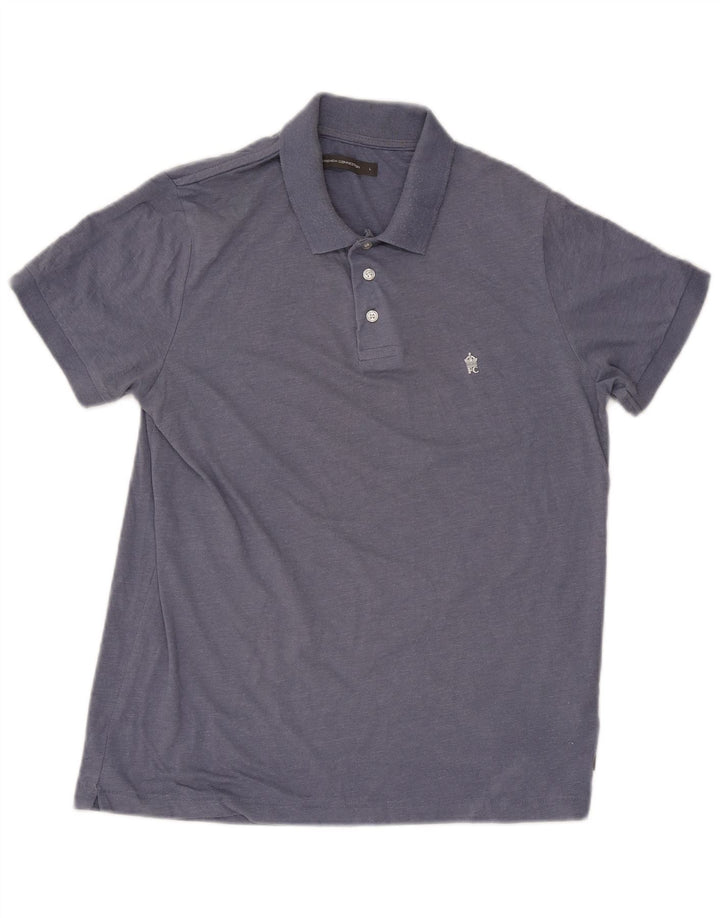 French Connection Polo para hombre de algodón azul grande