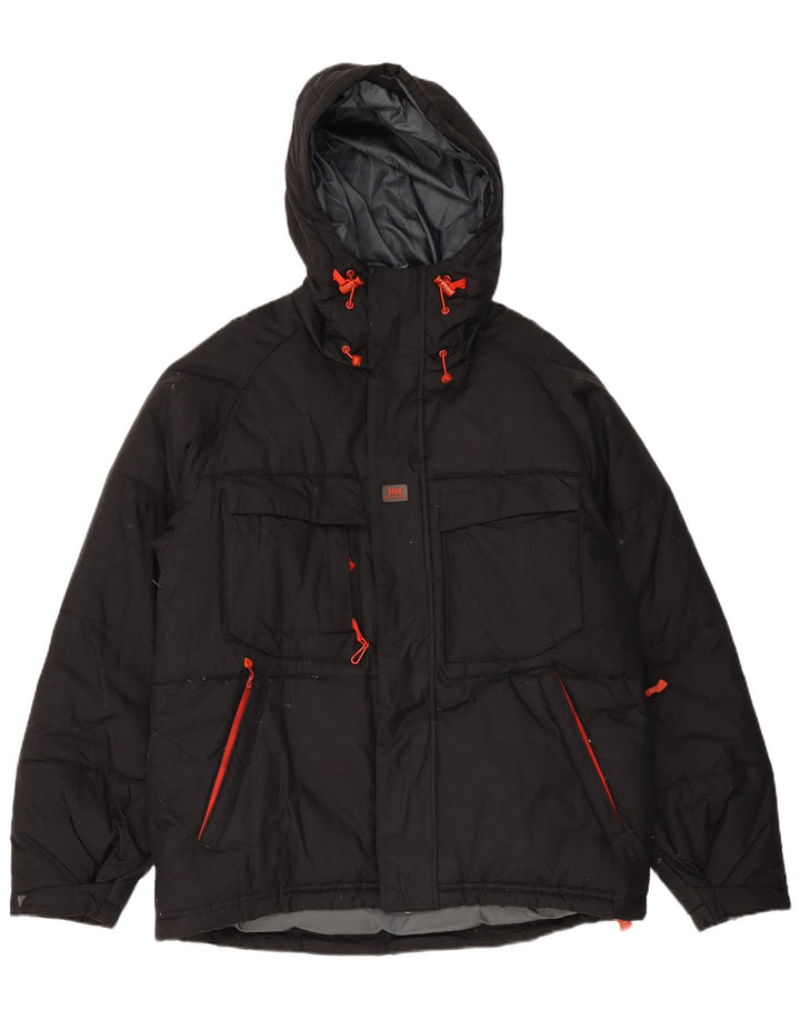 HELLY HANSEN Chaqueta acolchada con capucha para hombre UK 38 Medium Black Nylon