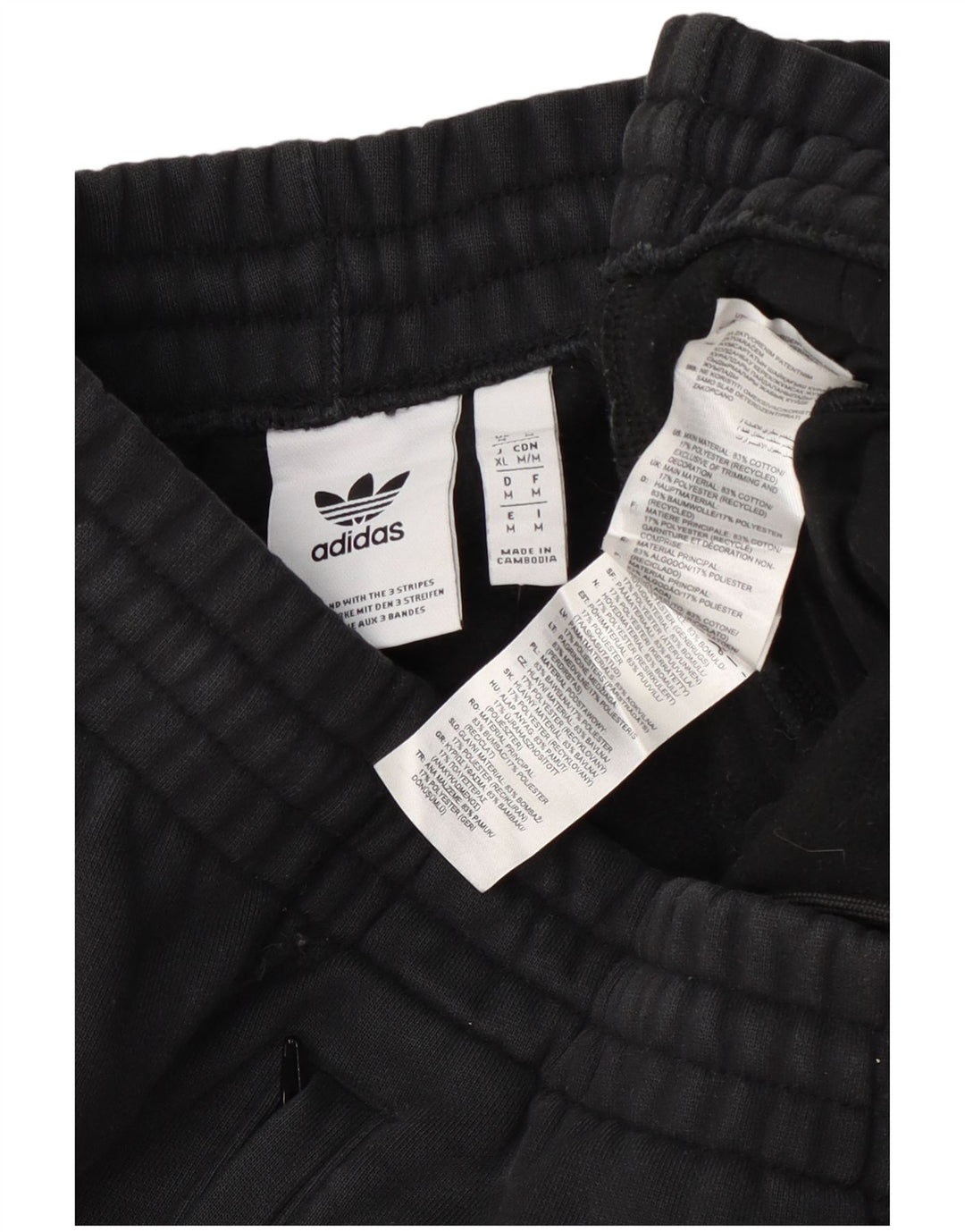 Adidas Hombre Pantalones De Chándal Joggers Medium Negro Algodón
