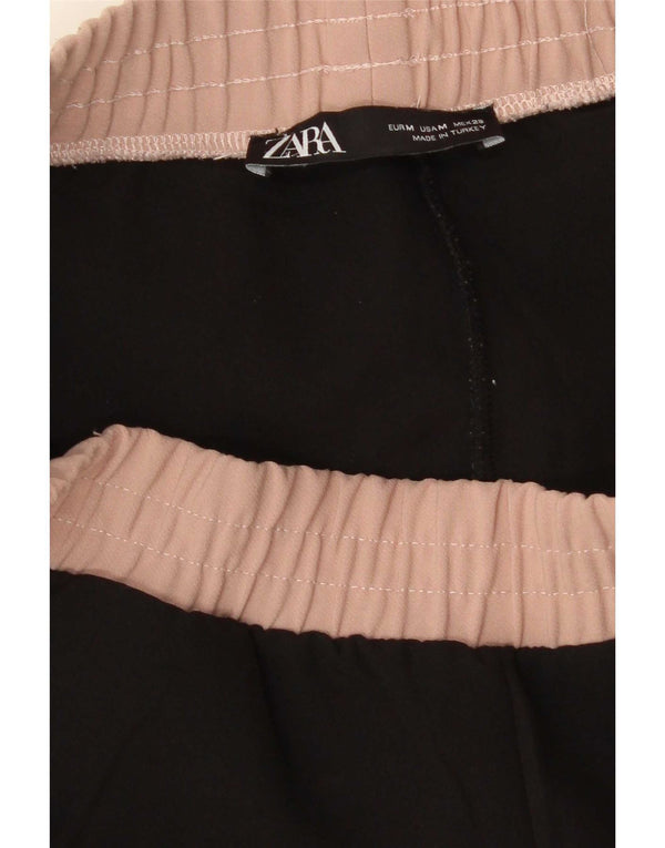 Zara Mujer Pantalones De Chándal Joggers UK 42 Medium Black Colourblock