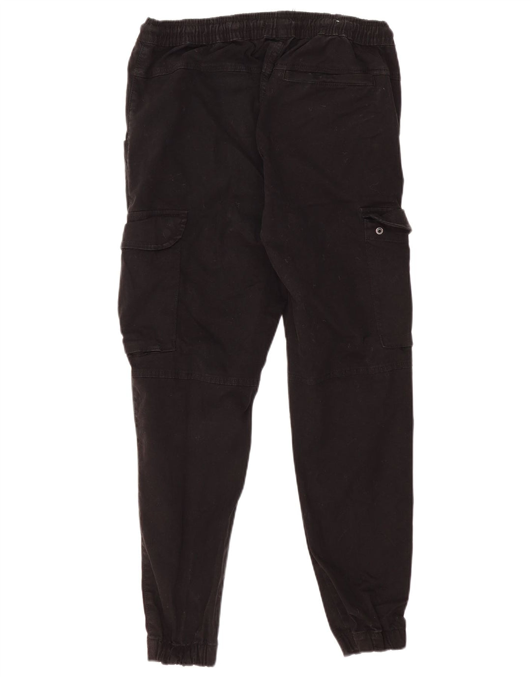 Zara Hombre Joggers Pantalón Cargo Mediano W30 L27 Algodón Negro