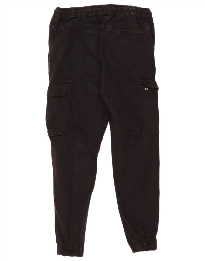 Zara Hombre Joggers Pantalón Cargo Mediano W30 L27 Algodón Negro