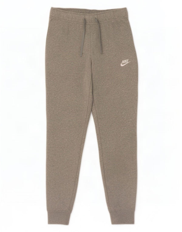 Nike Mujer Chándal Pantalones Joggers UK 8 Pequeño Gris Algodón