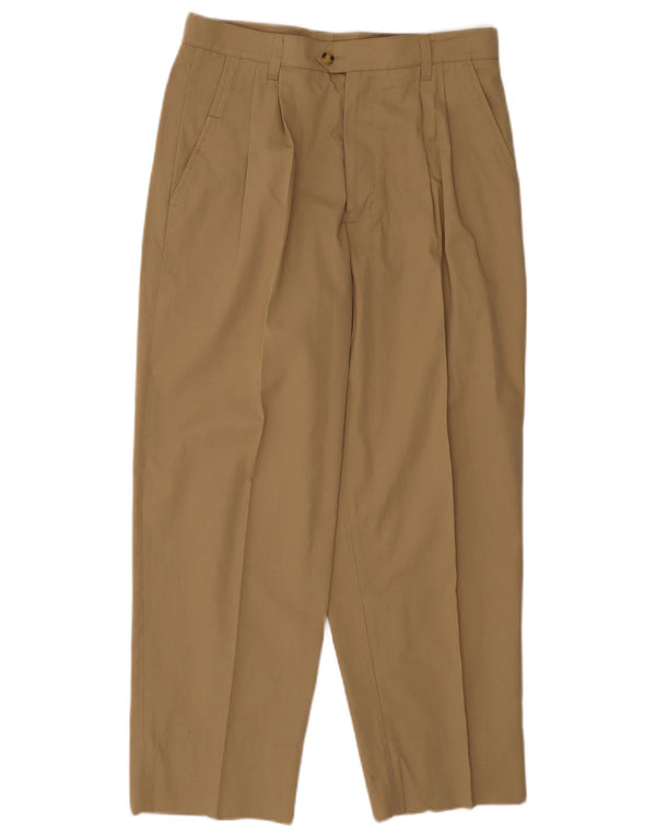 Fila Pantalón chino con pinzas cortas para hombre IT 48 Medium W30 L26 Algodón beige