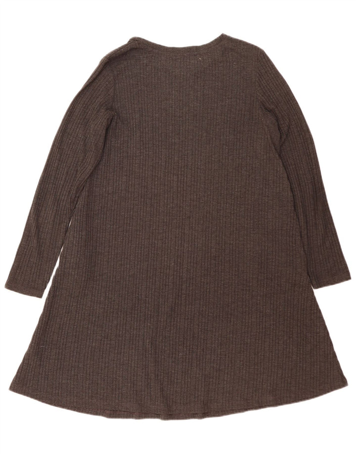 Marks & Spencer Vestido tipo jersey de manga larga para mujer UK 44 Poliéster gris grande