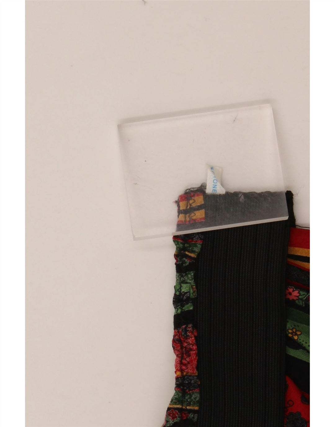 VINTAGE Falda de cintura alta para mujer W24 XS Algodón floral multicolor