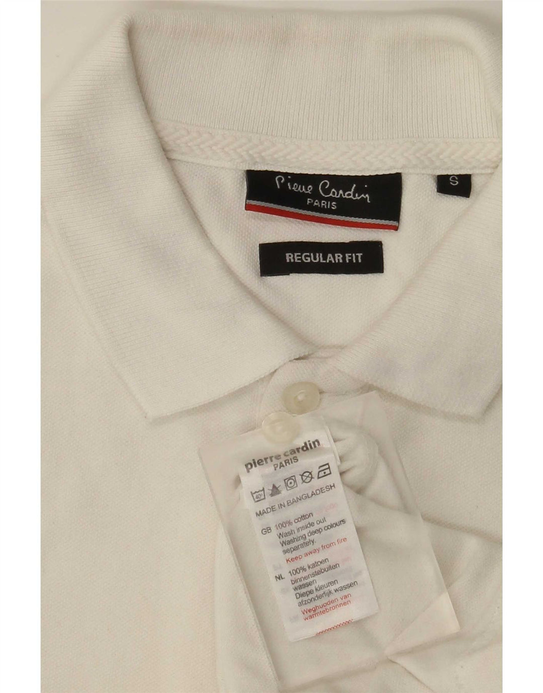 Pierre Cardin Polo De Corte Regular Para Hombre Pequeño Algodón Blanco