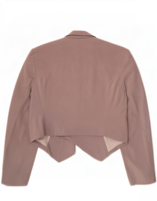 Topshop Chaqueta Bolero Abierta para Mujer UK 10 Small Viscosa Púrpura