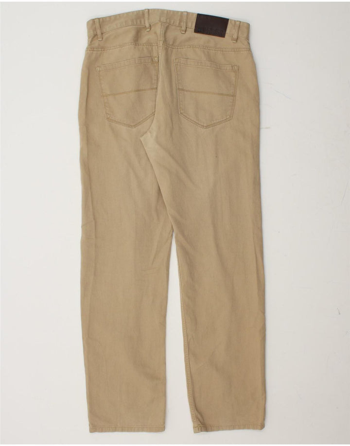 TOMMY HILFIGER Pantalones informales rectos para hombre W32 L32 Algodón beige