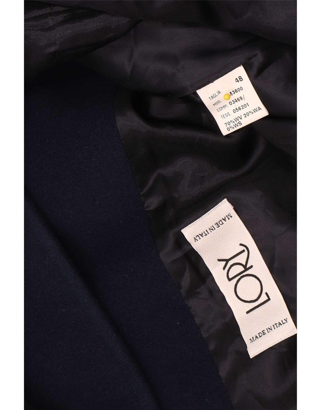 Abrigo vintage para mujer IT 48 XL Lana azul marino