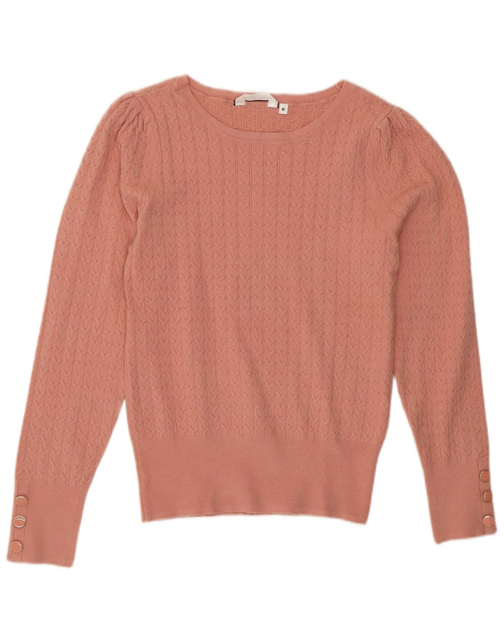 Naf - Jersey para mujer con cuello barco, talla 40, viscosa rosa mediana