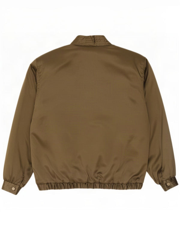 Pancaldi & B Blusa de manga larga para mujer UK 40 XL Seda caqui