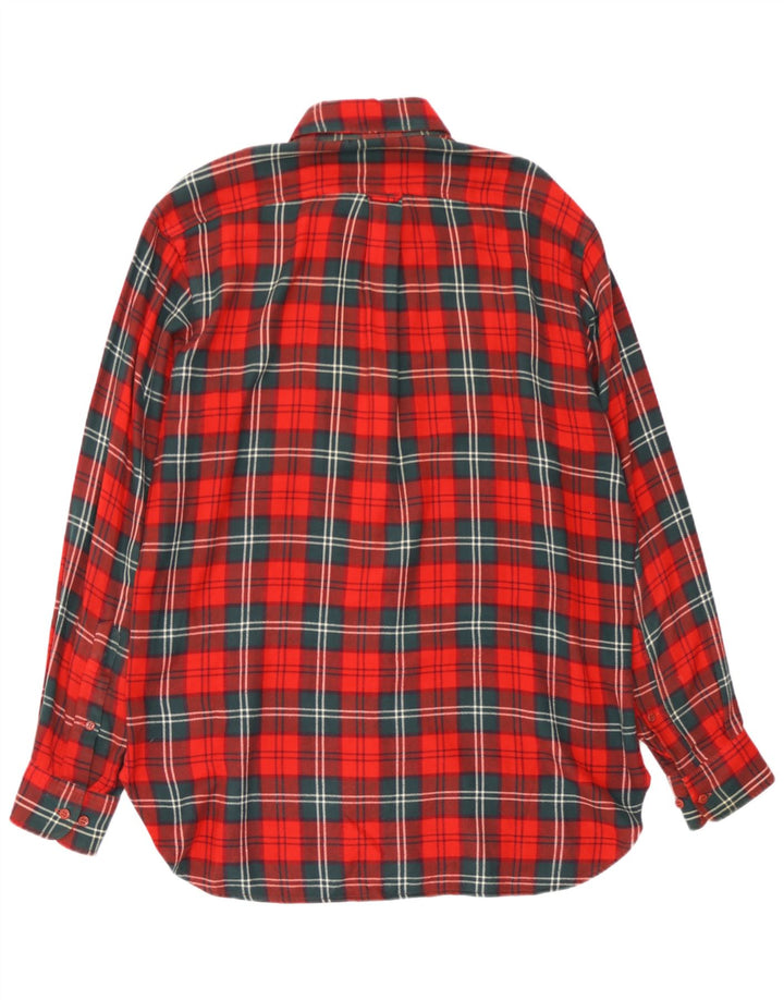 Camisa De Franela Hombre Les Copains Talla 43 17 XL Cuadros Rojos