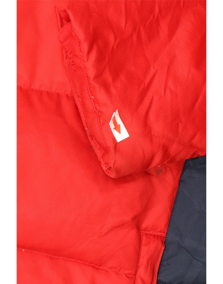 Adidas Chaqueta acolchada para hombre ES 38 Medio rojo Colorblock Poliéster
