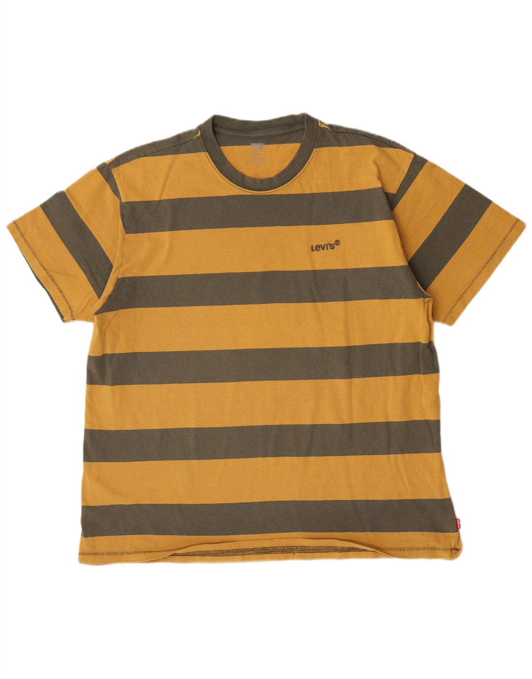 Camiseta Levi's para hombre Top grande de rayas amarillas