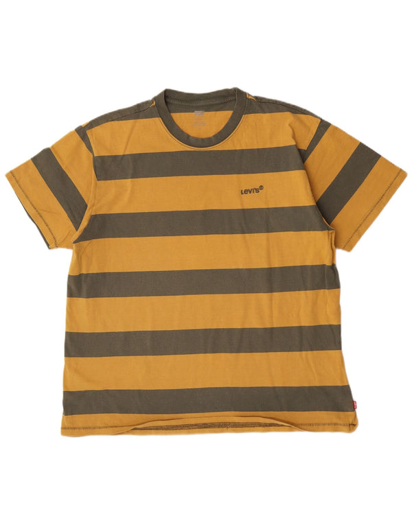 Camiseta Levi's para hombre Top grande de rayas amarillas