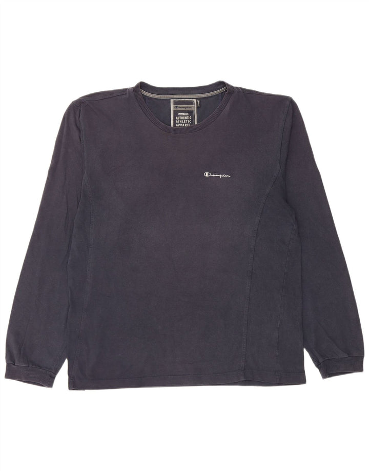 Champion Hombre Camiseta Manga Larga XL Azul Marino
