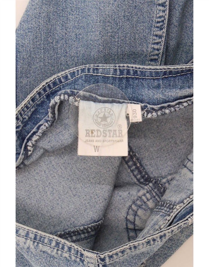 Vintage mujer mini falda de mezclilla W27 pequeño algodón azul