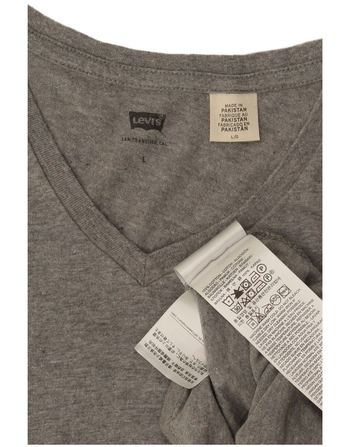 Camiseta Levi's para hombre Top grande de algodón moteado gris