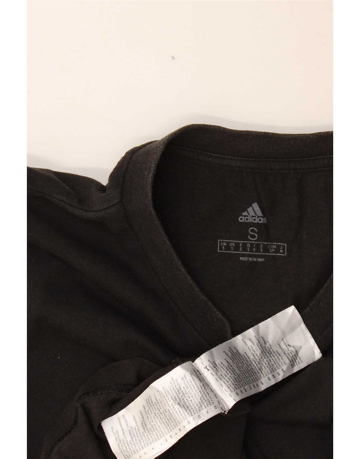 Adidas - Camiseta para hombre, talla pequeña, algodón negro